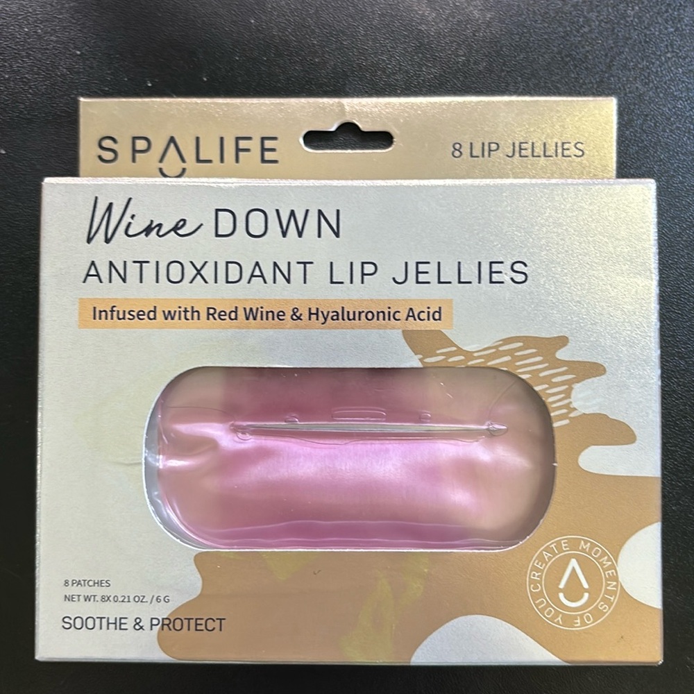 Wine down lip jelly masks for hydration with hyaluronic acid (8 lip jellies)